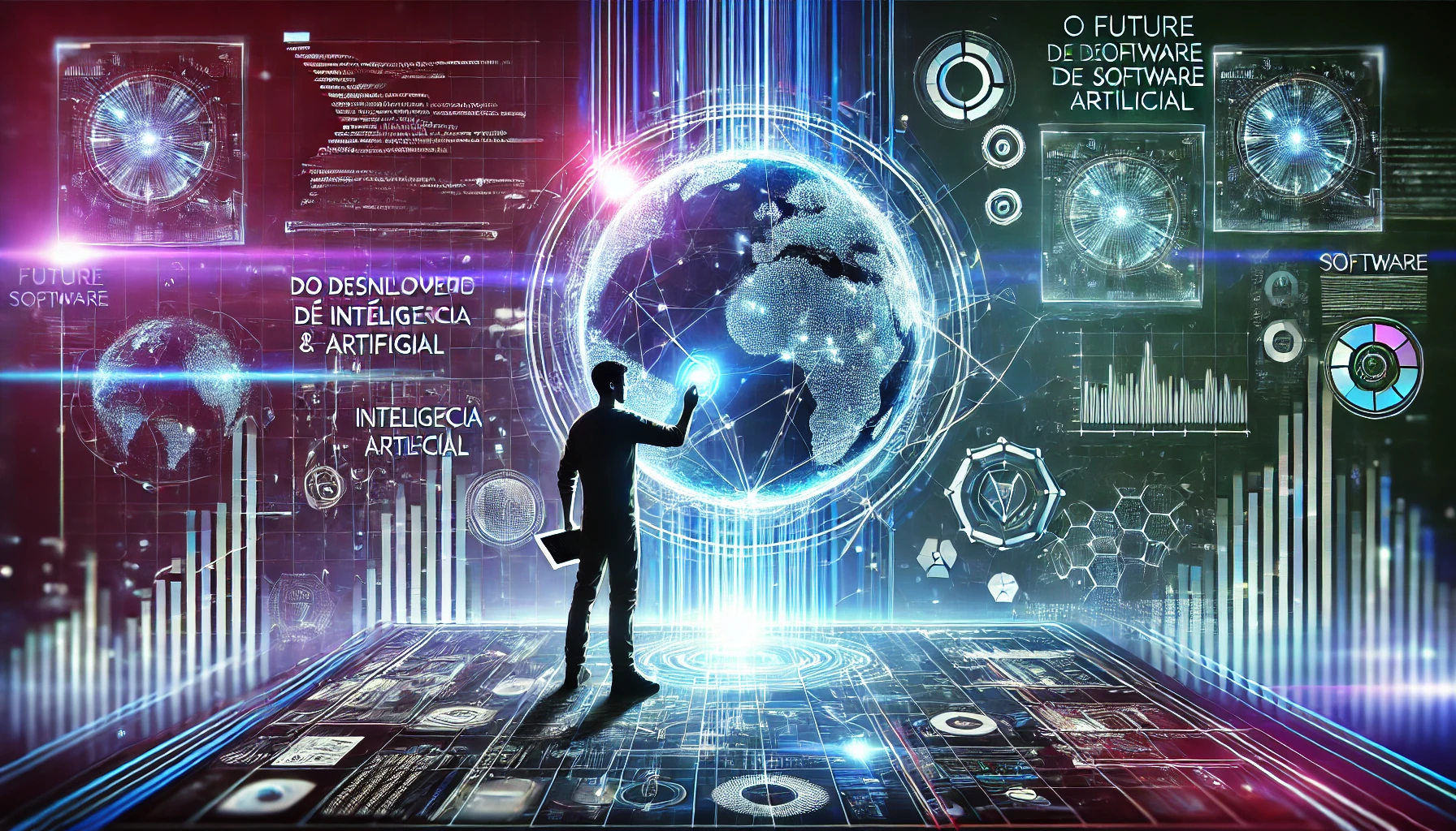 imagem com figuras que remetem a tecnologia